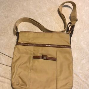 Tan Nine West cross body with adjustable strap